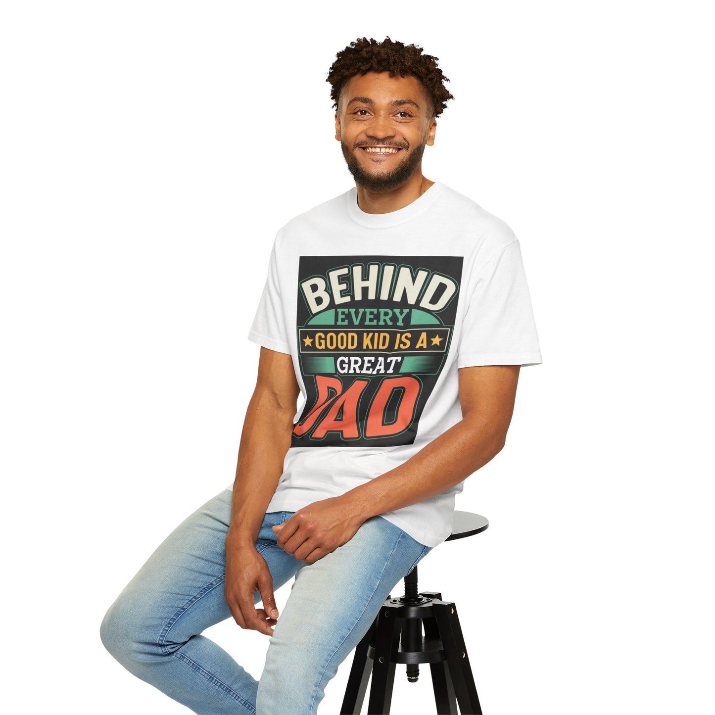 Behind every good kid is a Great Dad T-shirt