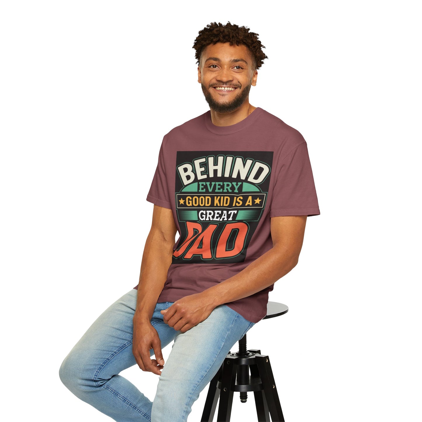 Behind every good kid is a Great Dad T-shirt