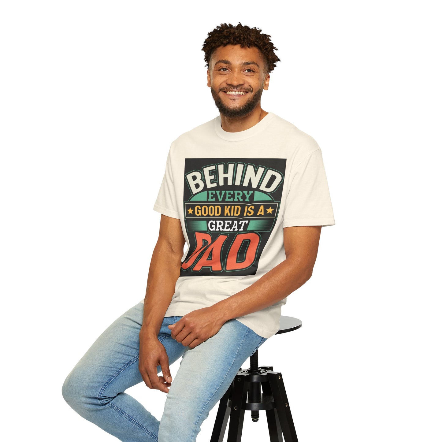 Behind every good kid is a Great Dad T-shirt